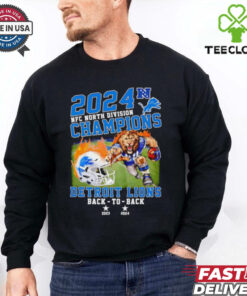 Detroit Lions NFC North Division Champions back to back 2023 2024 shirt