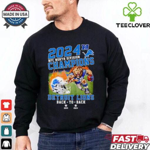 Detroit Lions NFC North Division Champions back to back 2023 2024 shirt