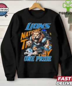 Detroit Lions NFL 2024 Mascot Football One Pride T Shirt