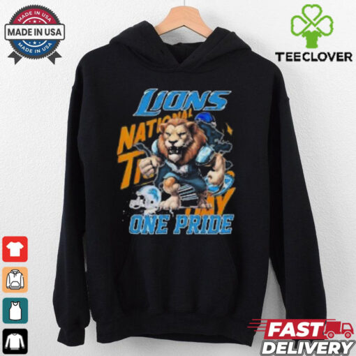 Detroit Lions NFL 2024 Mascot Football One Pride T Shirt