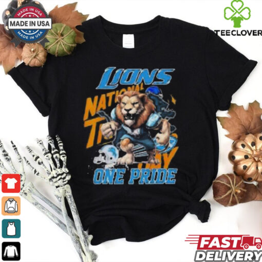Detroit Lions NFL 2024 Mascot Football One Pride T Shirt