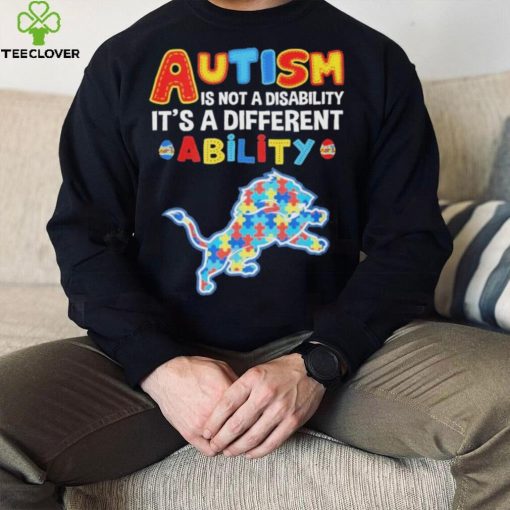 Detroit Lions NFL Autism Is Not A Disability 2024 Shirt