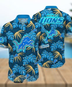 Detroit Lions NFL Flower Classic Full Print Hawaiian Shirt