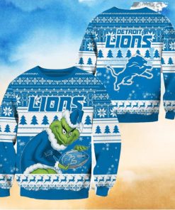 Detroit Lions NFL Grinch Christmas Ugly Sweater Fans Gift Funny For Men And Women