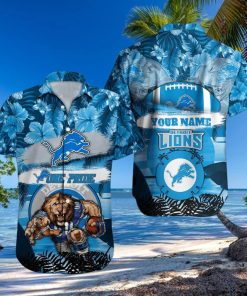 Detroit Lions NFL Hawaiian shirt Custom Name Summer Gift 1 Detroit Lions NFL Hawaiian shirt Custom Name Summer Gift