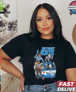 Detroit Lions NFL Horror Characters Movie Hippie Halloween Shirt