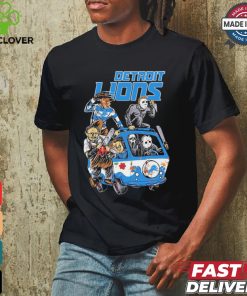 Detroit Lions NFL Horror Characters Movie Hippie Halloween Shirt
