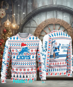 Detroit Lions NFL Merry Christmas 2024 Ugly Sweater