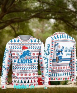 Detroit Lions NFL Merry Christmas 2024 Ugly Sweater