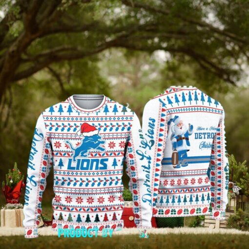 Detroit Lions NFL Merry Christmas 2024 Ugly Sweater