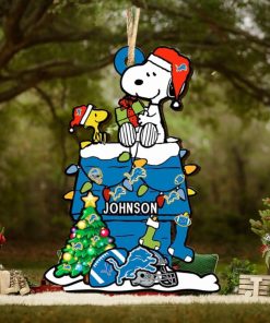 Detroit Lions NFL Snoopy Ornament Personalized Christmas 2023 Holidays