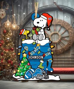 Detroit Lions NFL Snoopy Ornament Personalized Christmas 2023 Holidays