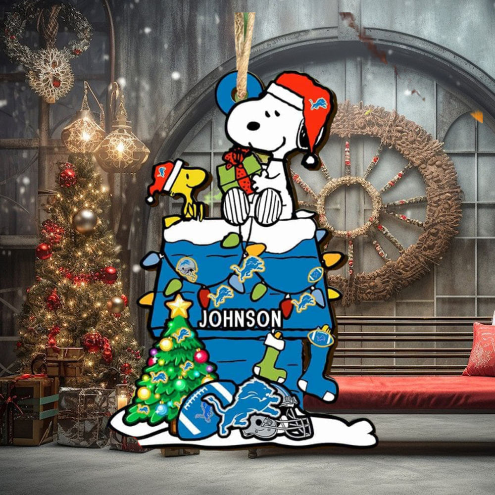 Detroit Lions NFL Snoopy Ornament Personalized Christmas 2023 Holidays Detroit Lions NFL Snoopy Ornament Personalized Christmas 2023 Holidays