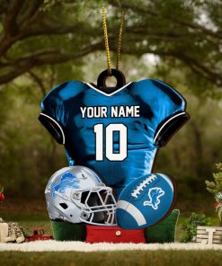 Detroit Lions NFL Sport Ornament Custom Name And Number