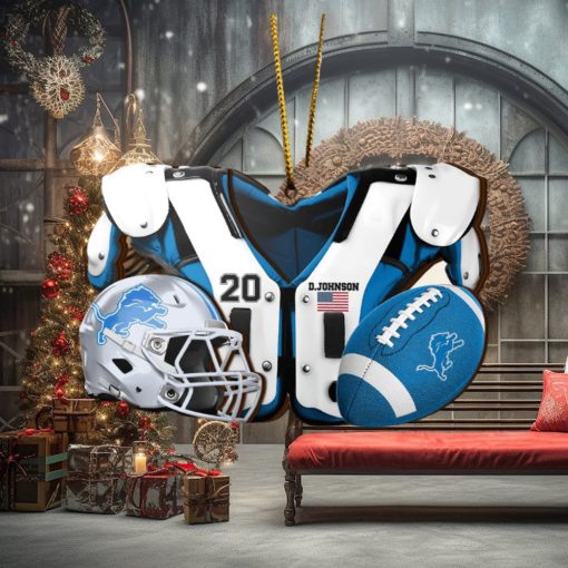 Detroit Lions NFL Sport Ornament Custom Your Name And Number