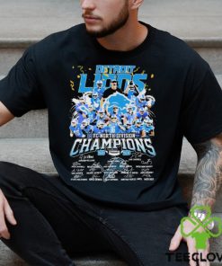 Detroit Lions NFL Team 2023 NFC North Division Champions Signatures Shirt