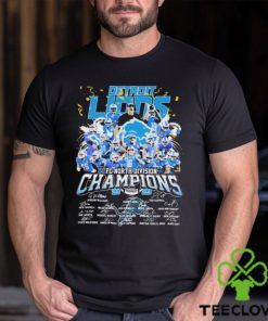 Detroit Lions NFL Team 2023 NFC North Division Champions Signatures Shirt