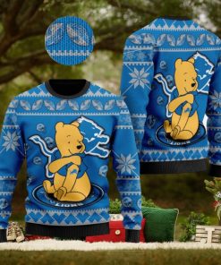 Detroit Lions NFL Winnie the Pooh Knitted Christmas 3D Sweater For Fans