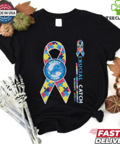 Detroit Lions NFL crucial catch intercept autism shirt