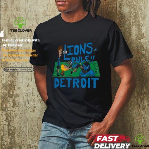 Detroit Lions NFL x Homage x Beavis and Butt Head Unisex Tri Blend T Shirt