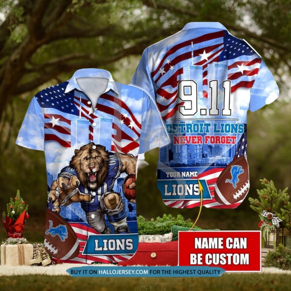 Detroit Lions Never Forget 911 Hawaiian Shirt Detroit Lions Never Forget 911 Hawaiian Shirt