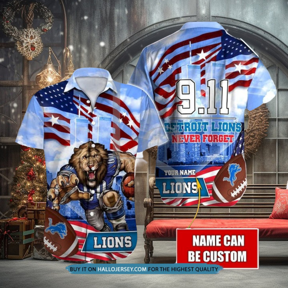 Detroit Lions Never Forget 911 Hawaiian Shirt Detroit Lions Never Forget 911 Hawaiian Shirt