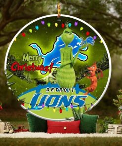 Detroit Lions Nfl Funny Grinch Christmas Ornaments