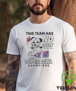 Detroit Lions Nfl Team x Mickey Mouse This Team Has No Quit Super Bowl Champions 2024 Shirt