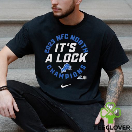 Detroit Lions Nike 2023 NFC North Division Champions Locker Room Trophy Collection It’s A Lock T Shirt