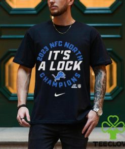 Detroit Lions Nike 2023 NFC North Division Champions Locker Room Trophy Collection It’s A Lock T Shirt