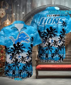 Detroit Lions Palm Tree Hawaiian Shirt