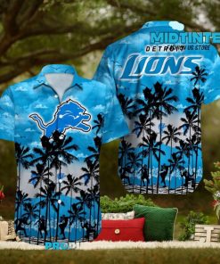 Detroit Lions Palm Tree Hawaiian Shirt