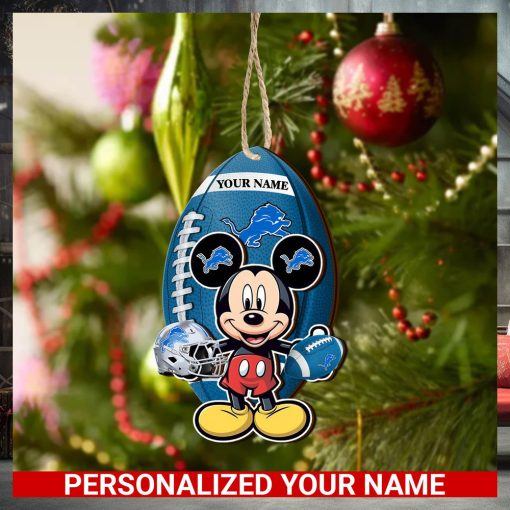 Detroit Lions Personalized Your Name Mickey Mouse And NFL Team Ornament SP161023170ID03