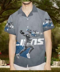 Detroit Lions Player 14 3D All Over Print Summer Beach Hawaiian Shirt with Pocket