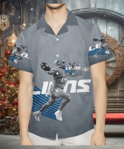 Detroit Lions Player 14 3D All Over Print Summer Beach Hawaiian Shirt with Pocket