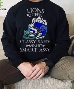 Detroit Lions Queen Classy Sassy And A Bit Smart Assy Helmet hoodie, sweater, longsleeve, shirt v-neck, t-shirt