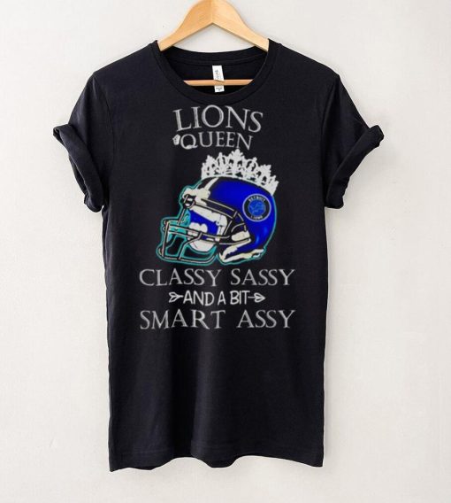 Detroit Lions Queen Classy Sassy And A Bit Smart Assy Helmet hoodie, sweater, longsleeve, shirt v-neck, t-shirt