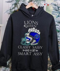 Detroit Lions Queen Classy Sassy And A Bit Smart Assy Helmet hoodie, sweater, longsleeve, shirt v-neck, t-shirt