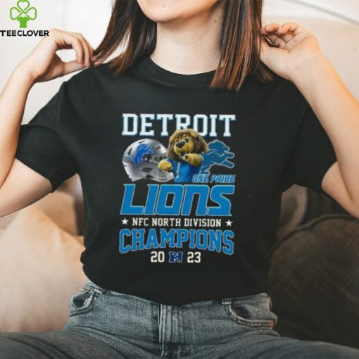 Detroit Lions Roary Mascot NFC North Division Champions 2023 One Pride Essentials T Shirt