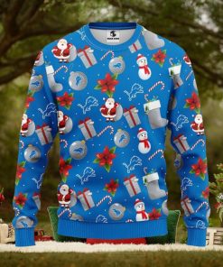 Detroit Lions Santa Claus Snowman Christmas Ugly Sweater Sport Christmas Gift Ideas