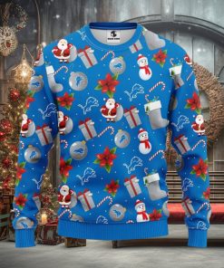Detroit Lions Santa Claus Snowman Christmas Ugly Sweater Sport Christmas Gift Ideas