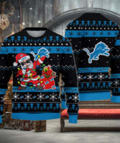 Detroit Lions Santa Claus Ugly Christmas Sweater