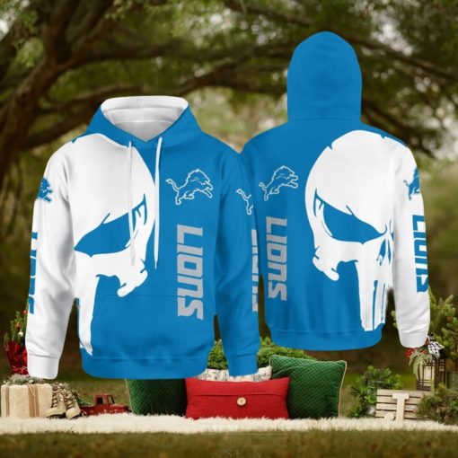 Detroit Lions Skull All Over Printed 3D Hoodie Winter Gift