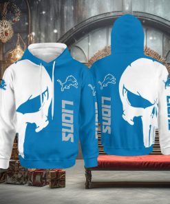 Detroit Lions Skull All Over Printed 3D Hoodie Winter Gift