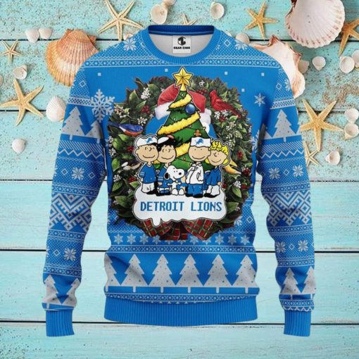 Detroit Lions Snoopy Dog Christmas Ugly Sweater Christmas Gift Ideas For Fans