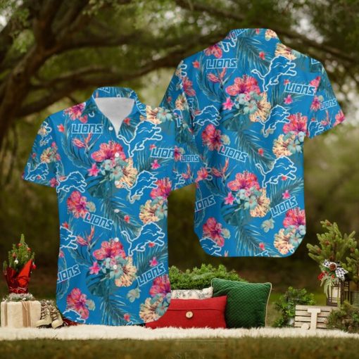 Detroit Lions Summer Button Up Shirt Hawaiian Shirt