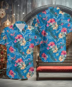 Detroit Lions Summer Button Up Shirt Hawaiian Shirt