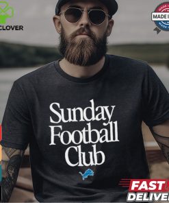 Detroit Lions Sunday Football Club Heavyweight T Shirt
