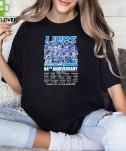 Detroit Lions Team Football 94th anniversary 1930 2024 thank you for the memories signatures hoodie, sweater, longsleeve, shirt v-neck, t-shirt