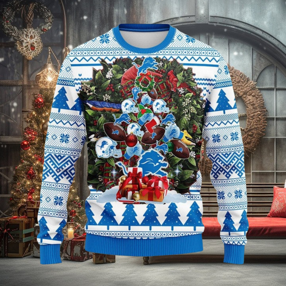 Detroit Lions Tree Ugly Christmas Ugly Sweater Christmas Gift Ideas For Fans Detroit Lions Tree Ugly Christmas Ugly Sweater Christmas Gift Ideas For Fans